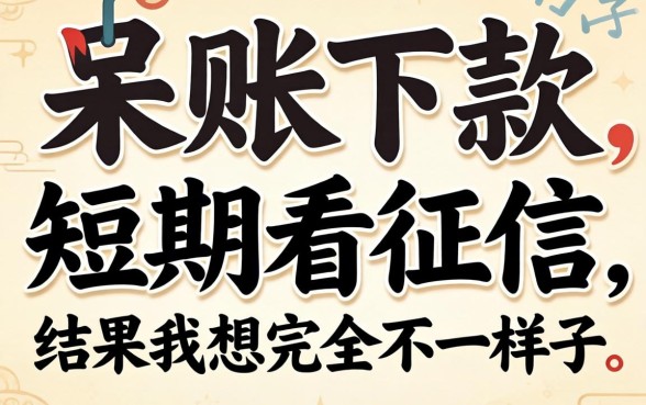 我试了几个呆账下款短期不看征信的口子，结果和我想的完全不一样